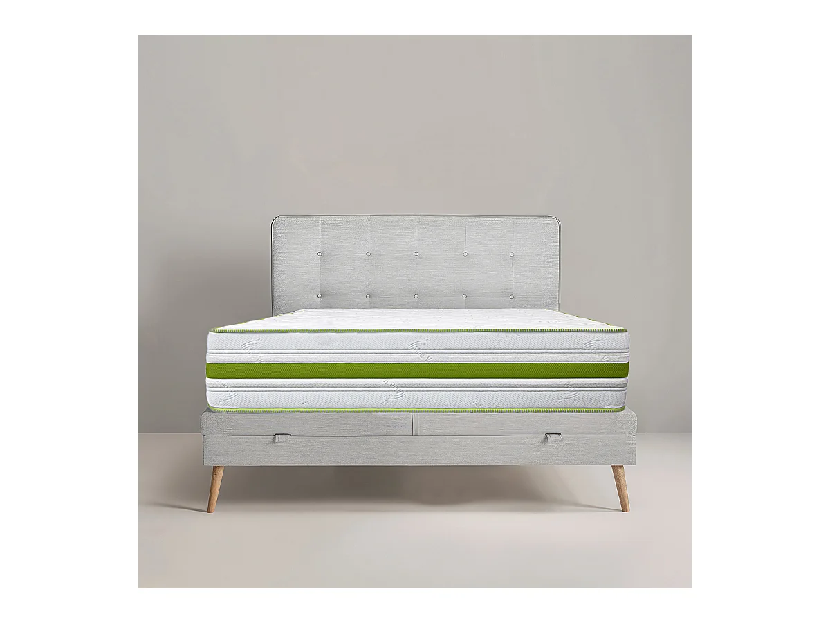 Matelas ZOULA 140x200 cm, réversible mémoire de forme, ferme, indépendance du couchage, certifié OEKO-TEX, épaisseur 30 cm