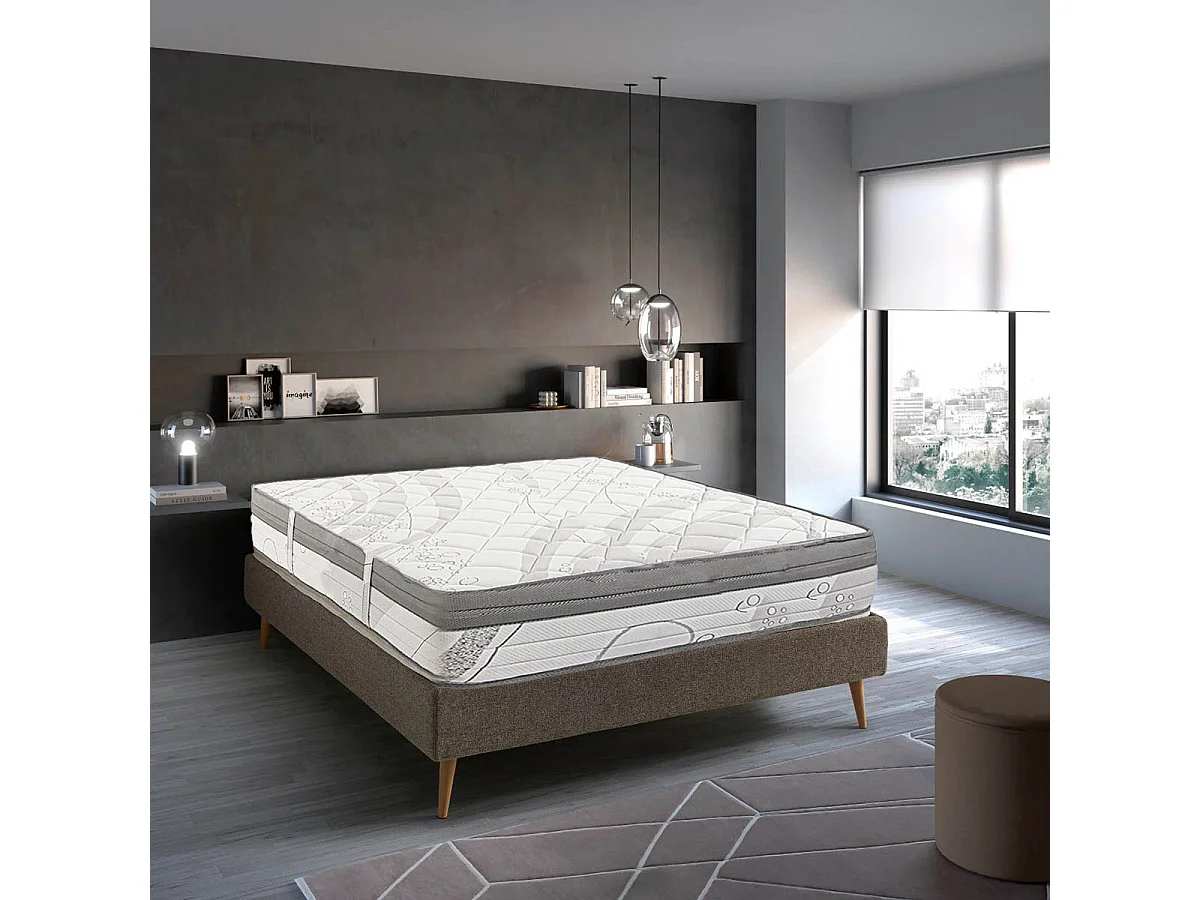 Matelas ADA, réversible 160x200 cm, en mousse mémoire de forme, ferme, indépendance du couchage, avec face été/hiver, épaisseur 26cm
