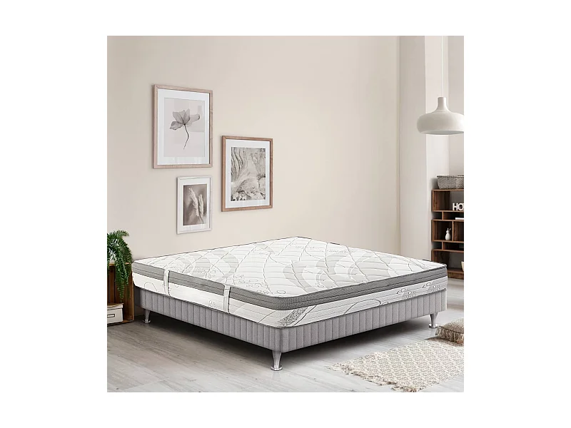 Matelas ADA, réversible 90x190 cm, en mousse mémoire de forme, ferme, indépendance du couchage, avec face été/hiver, épaisseur 26cm