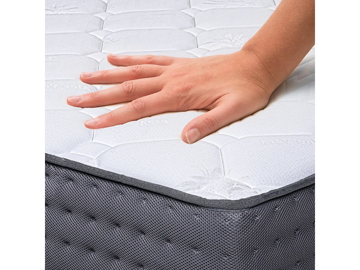 Matelas SOMI en mousse, réversible 3D face été/ hiver, mémoire de forme, indépendance du couchage - 140 X 200 X 20 cm