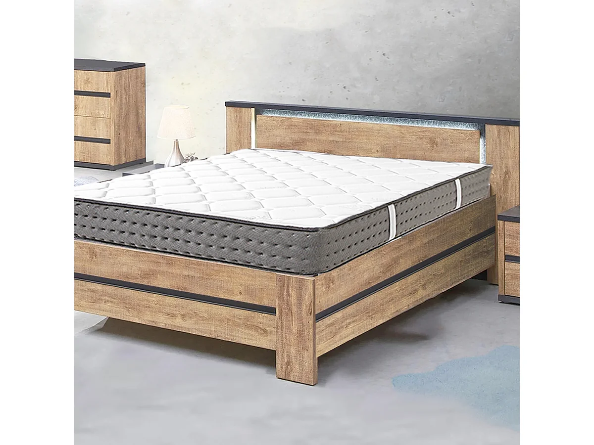 Matelas SOMI en mousse, réversible 3D face été/ hiver, mémoire de forme, indépendance du couchage - 140 X 200 X 20 cm