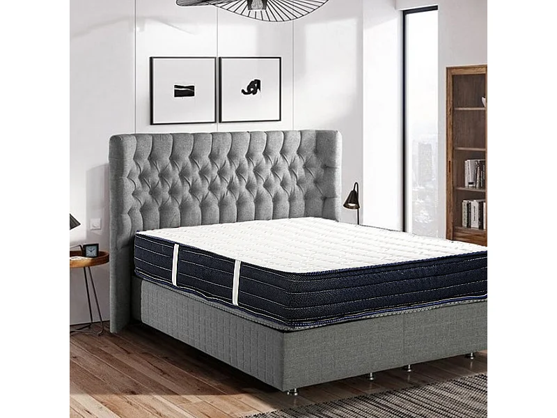 Matelas DORA Queen Size 160x200 cm, réversible en mousse mémoire de forme haute adaptabilité et ergonomique, indépendance du couchage, épaisseur 20cm