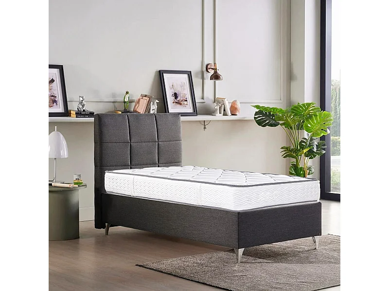 Matelas RONA 90x190 cm, réversible en mousse Memosoft100 à mémoire de forme et indépendance du couchage, épaisseur 20cm