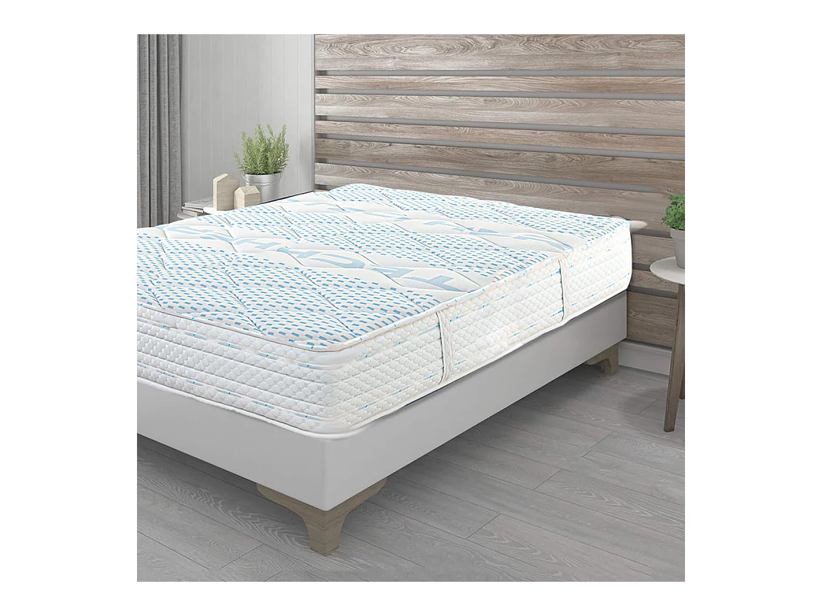 Matelas NILA King Size, réversible en mousse mémoire de forme, ferme, indépendance du couchage, avec face été/hiver - 180 x 200 x 24cm