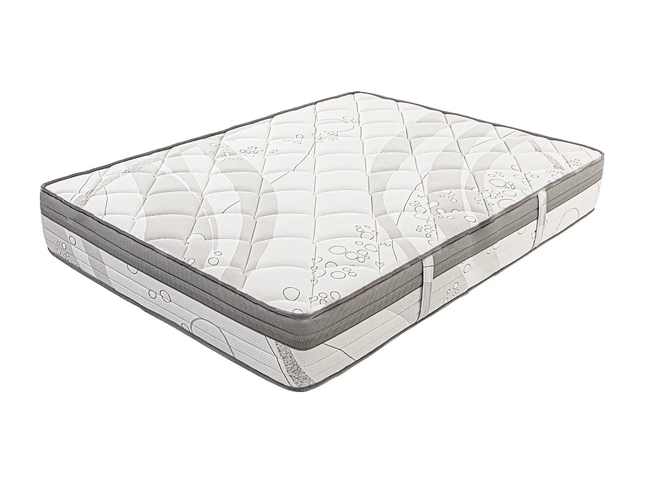 Matelas PERLA 140x190 cm, à ressorts ensachés, en mousse haute densité, Soutien ferme, Indépendance du Couchage, face été/hiver, épaisseur 26 cm