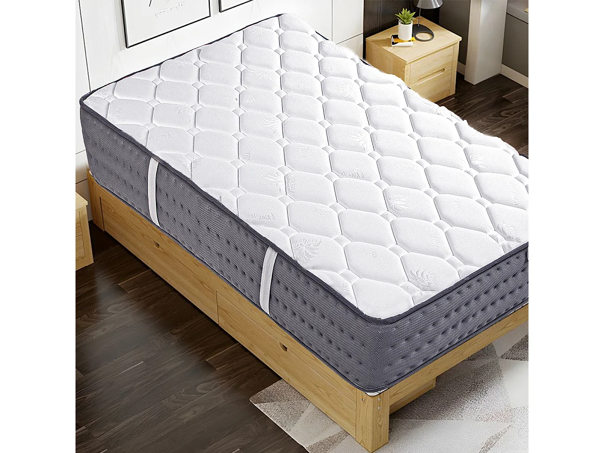Matelas ELYA en mousse, réversible 3D avec face été/ hiver, mémoire de forme, indépendance du couchage- 90 X 190 X 20 cm