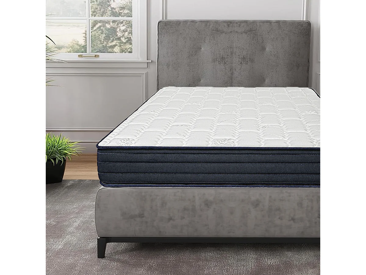 Matelas DORA 140x190 cm, réversible en mousse mémoire de forme haute adaptabilité et ergonomique, indépendance du couchage, épaisseur 20cm