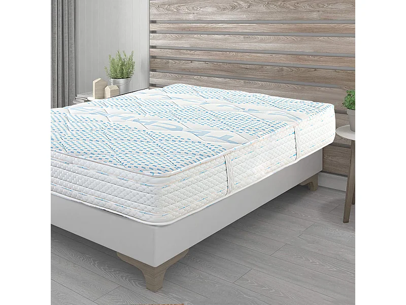 Matelas NILA, réversible en mousse mémoire de forme, ferme, indépendance du couchage, avec face été/hiver - 90 x 190 x 24 cm