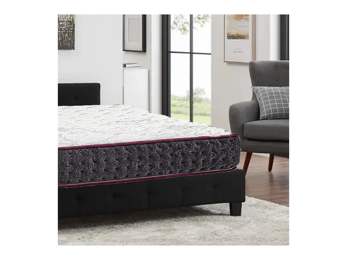 Matelas KERIA Queen Size 160x200 cm, réversible en mousse mémoire de forme haute adaptabilité et ergonomique, indépendance du couchage, épaisseur 24cm