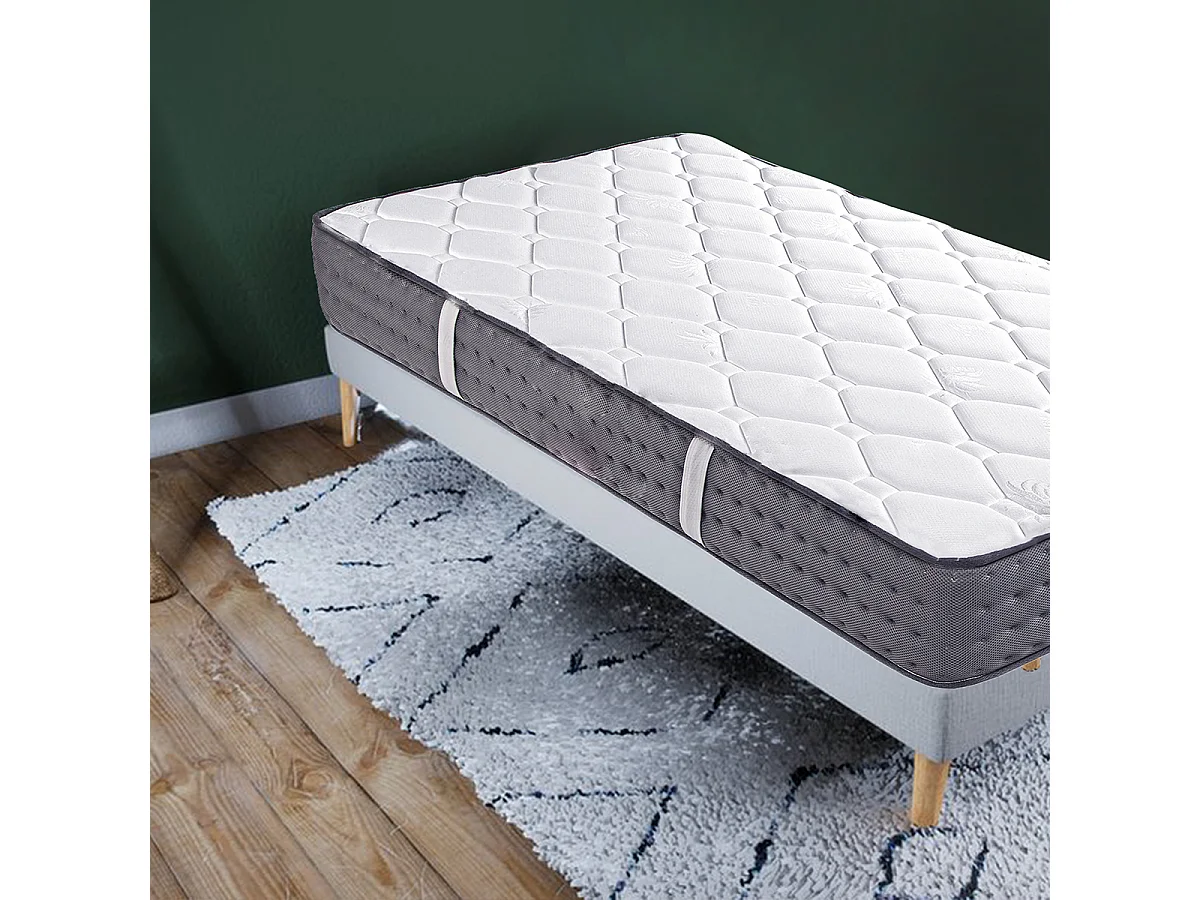 Matelas SAJA, réversible en mousse 3D, face été/ hiver, mémoire de forme, indépendance du couchage - 90 X 190 X 20 cm