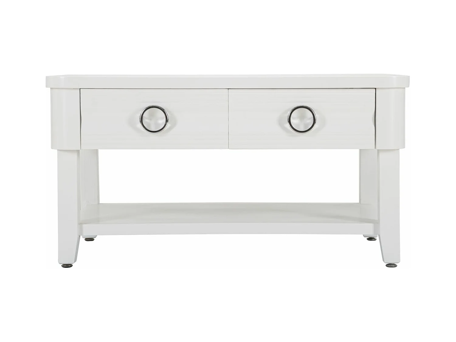 Table Basse en Bois "Shine" 90cm Blanc