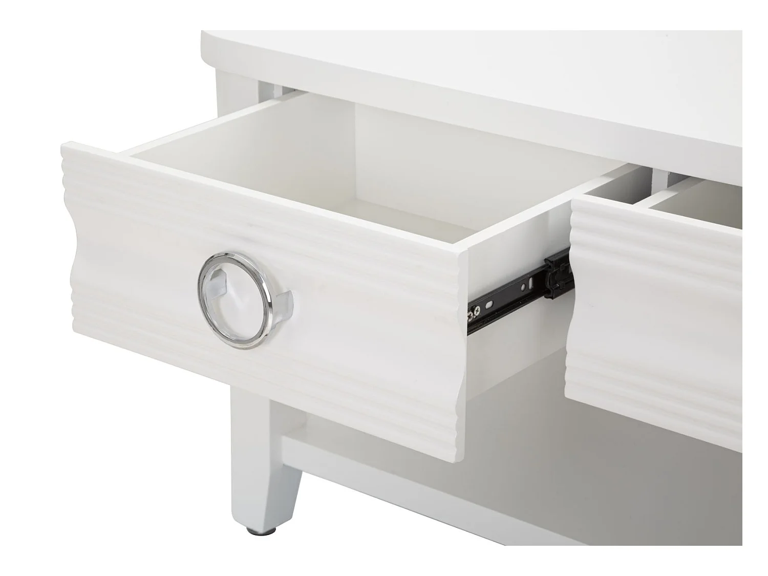 Table Basse en Bois "Shine" 90cm Blanc