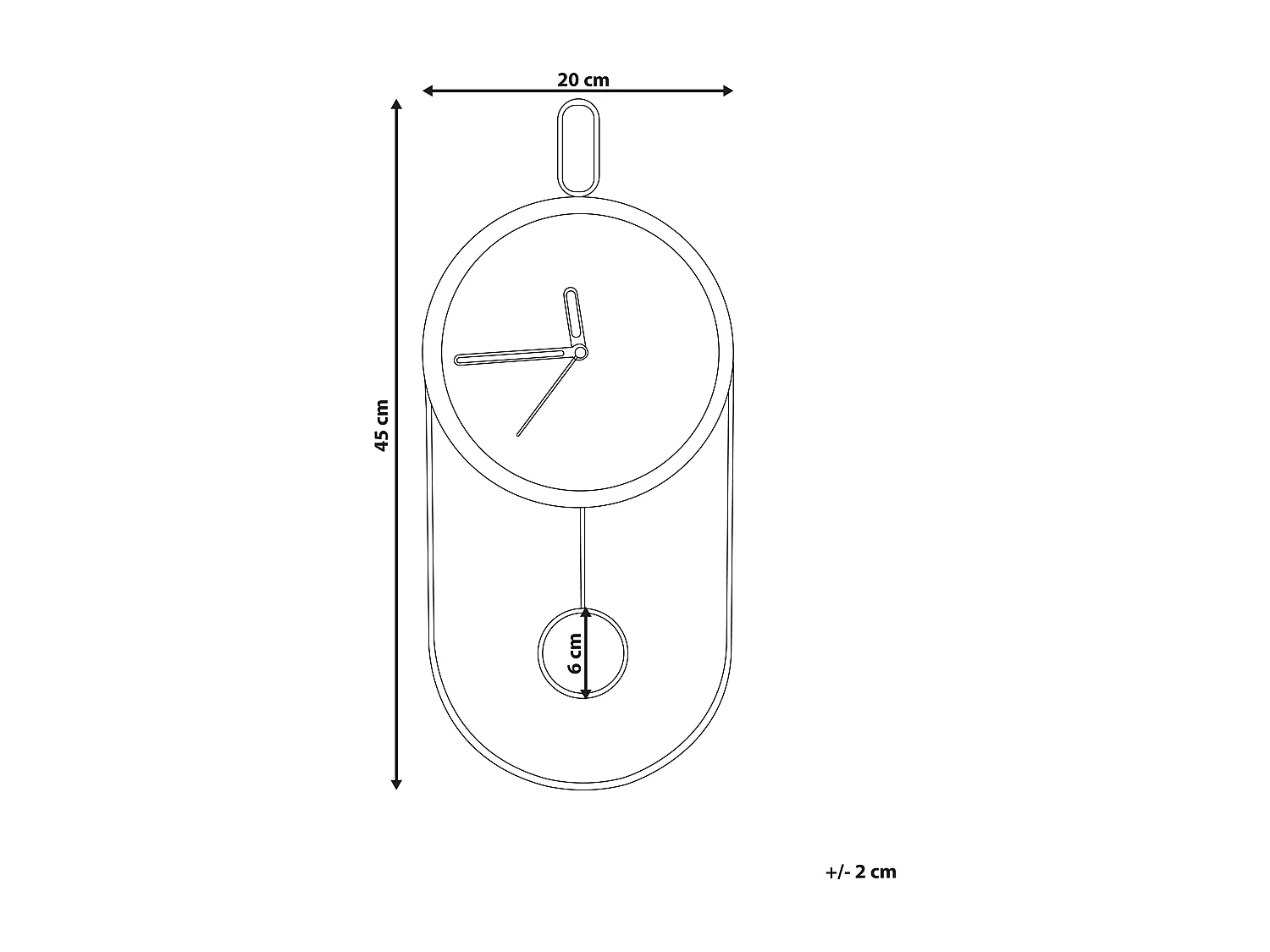 Horloge murale SIERRE 20 cm Noir