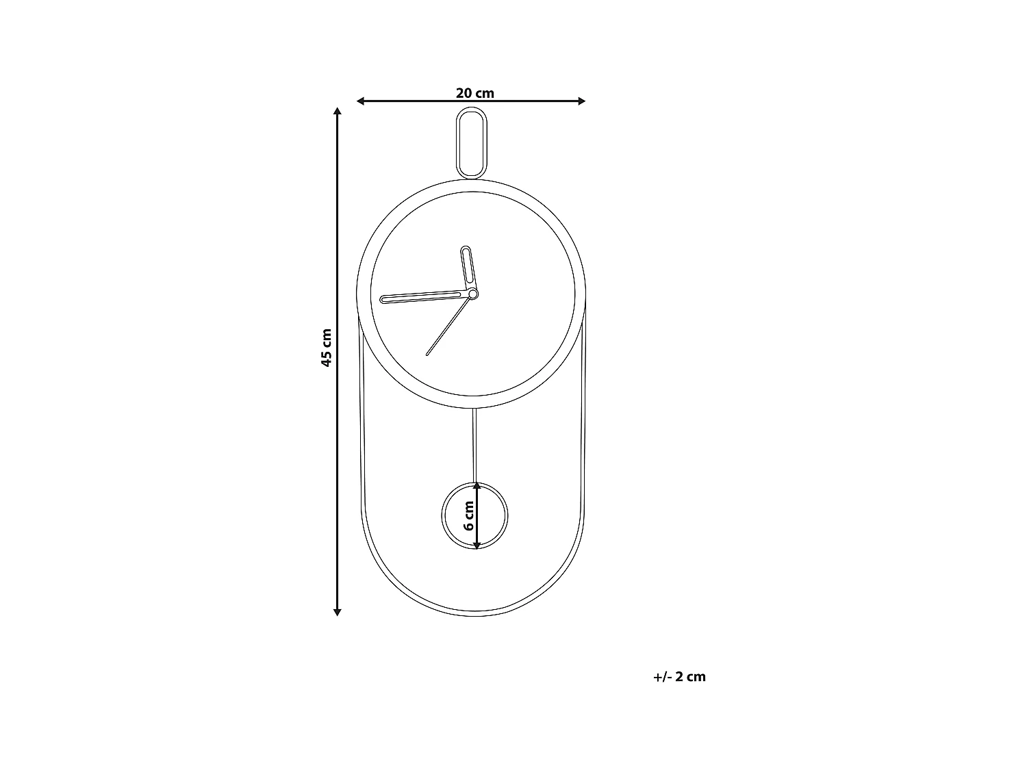 Horloge murale SIERRE 20 cm Marron foncé