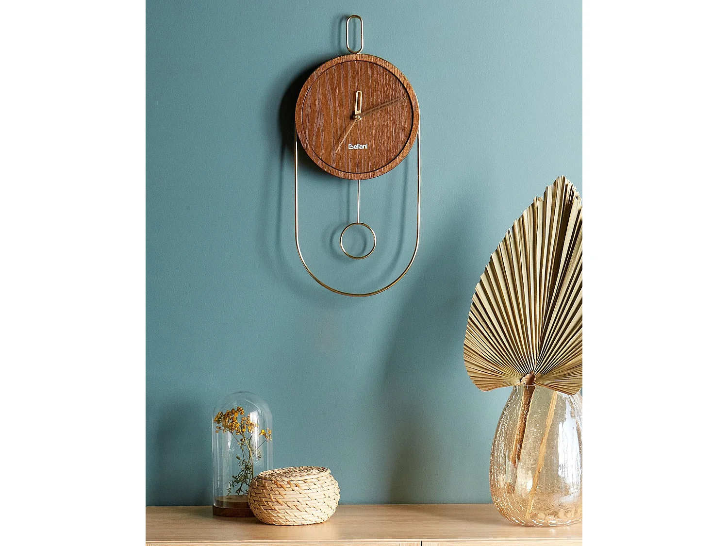 Reloj de pared SIERRE 20 cm Marrón oscuro