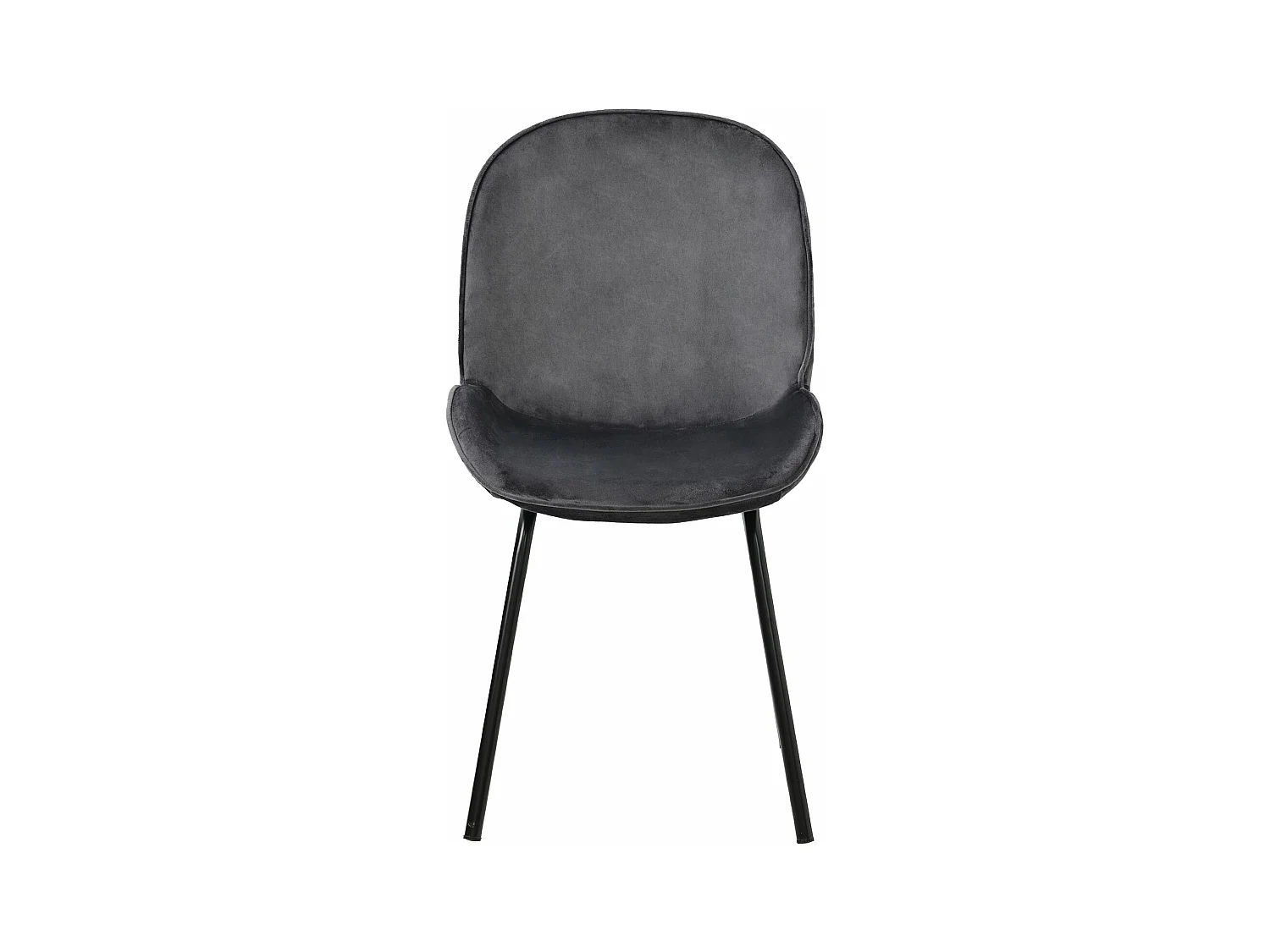 Lot de 4 chaises de salle à manger en velours - dossier rond,d73cm×h53cm