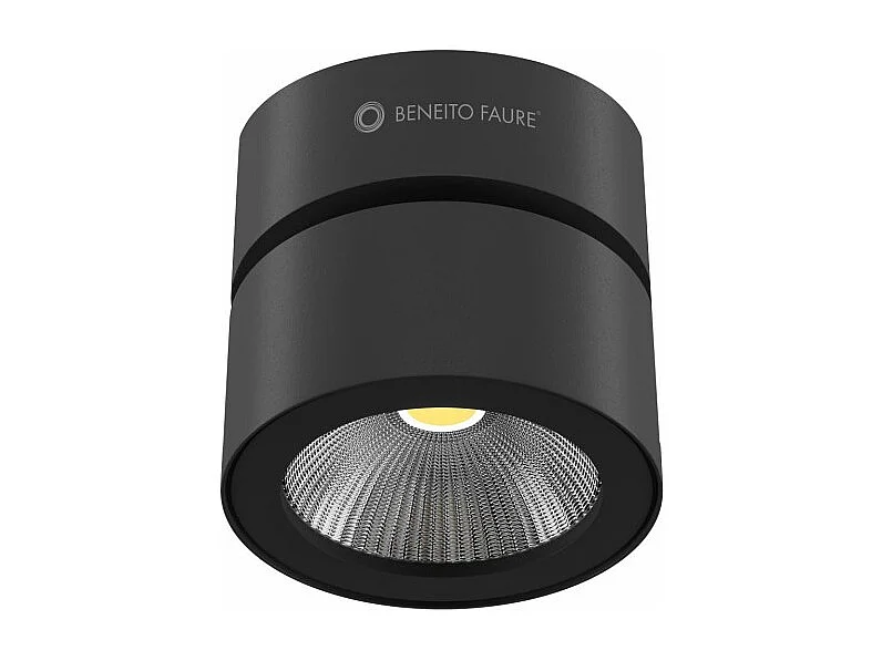 Applique LED ronde orientable Concord Tricolore 14w noire