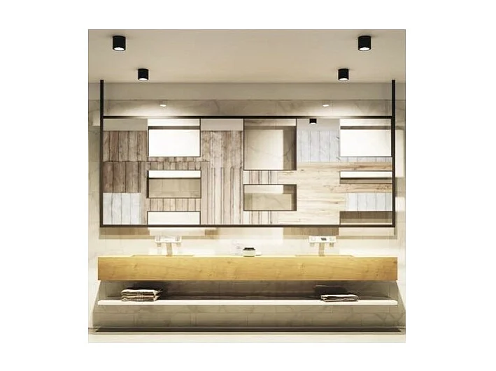 Applique LED ronde orientable Concord Tricolore 14w noire