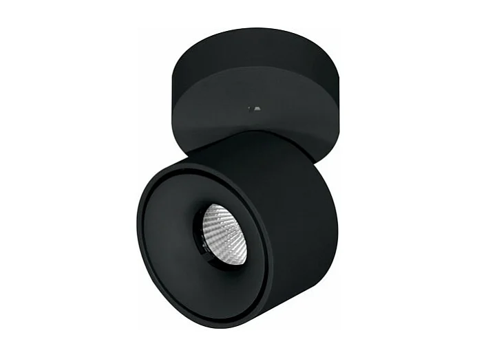 Applique LED ronde noire orientable Mini Concord Tricolore 7w