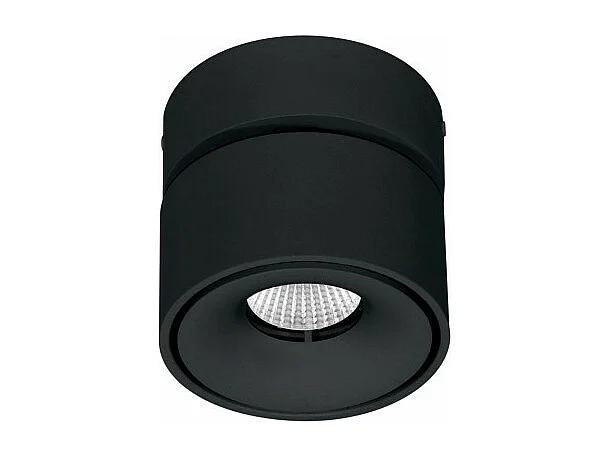 Applique LED ronde noire orientable Mini Concord Tricolore 7w