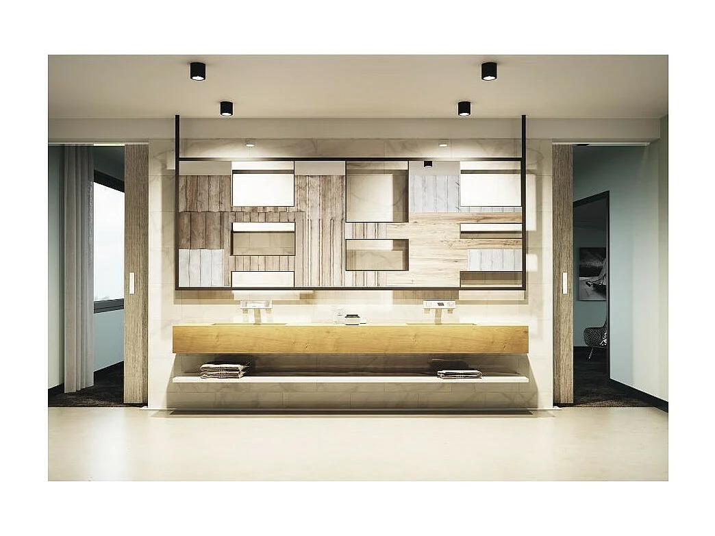 Applique LED ronde noire orientable Mini Concord Tricolore 7w