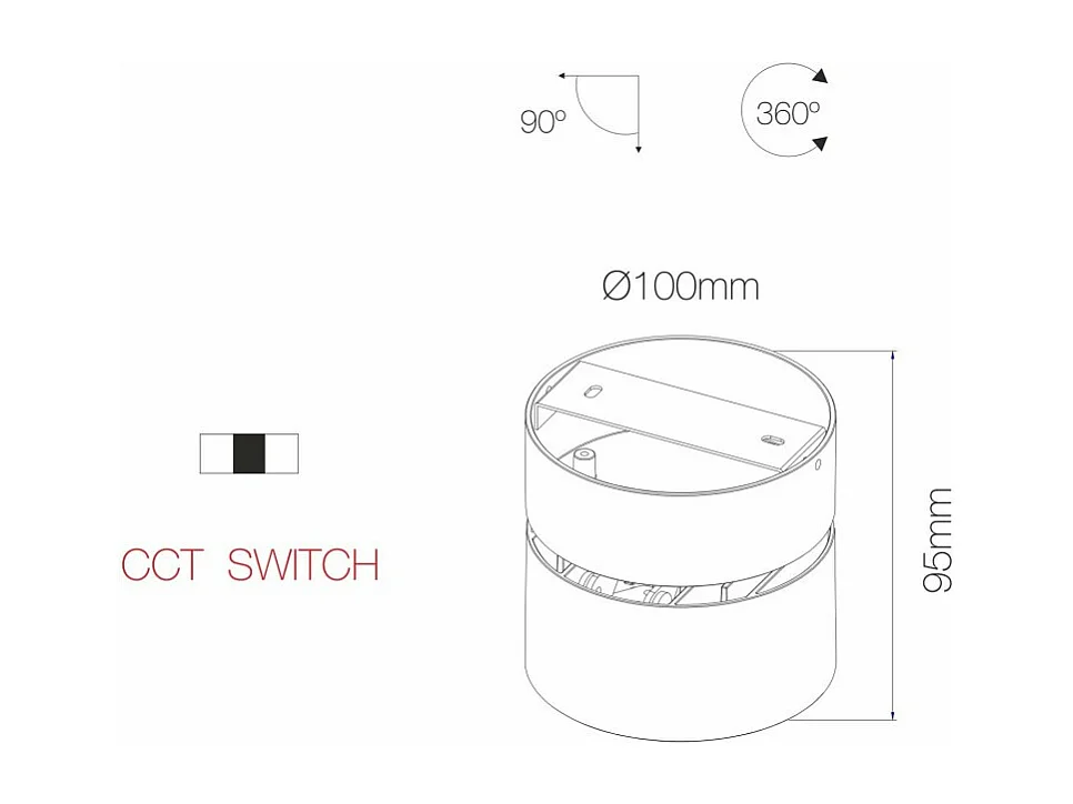 Aplique LED redondo redondo branco Concord tricolor 14w branco