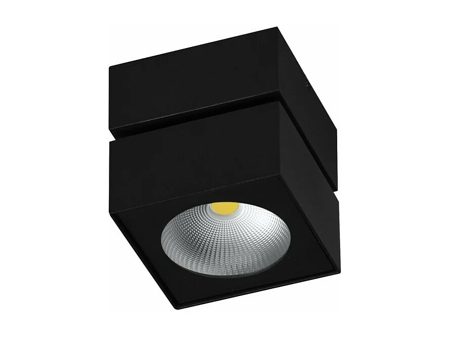 Applique Rubyc tricolore 14W à LED carrée noire orientable