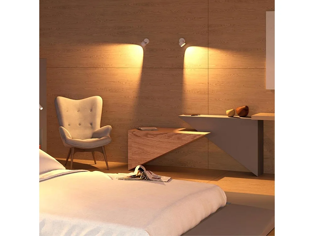 Aplique LED Mini Concord Tricolore 7w branco redondo ajustável