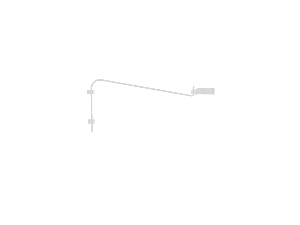 Zafferano SUPER O LED-Wandleuchte mit weißem Arm, wiederaufladbar und dimmbar