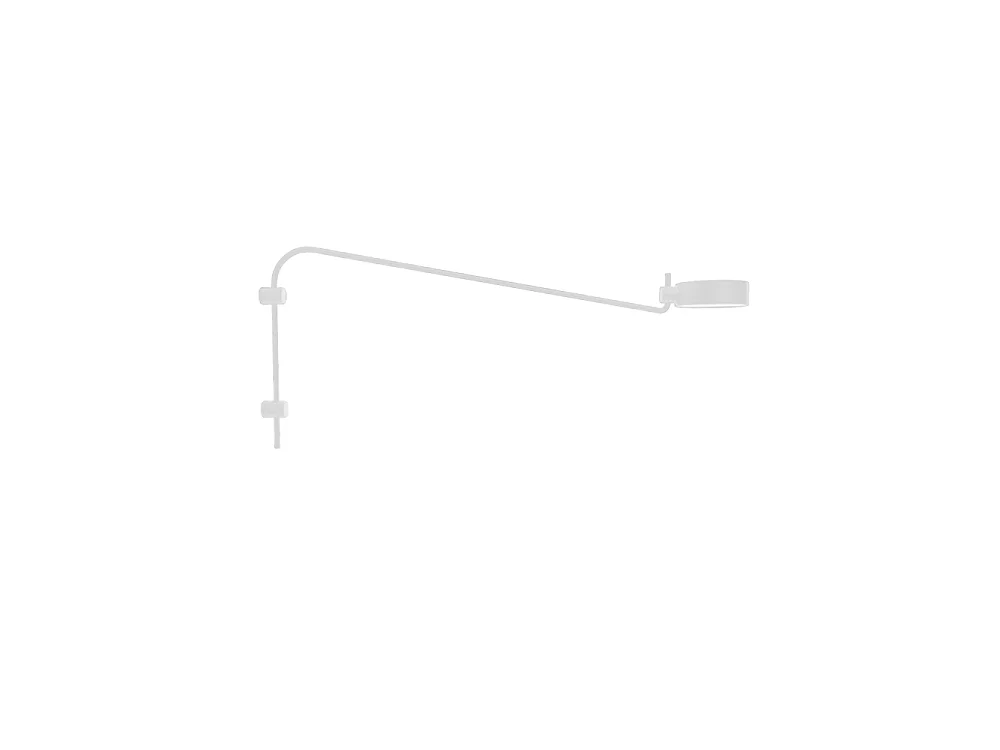 Applique LED Zafferano SUPER O avec bras blanc, rechargeable et dimmable