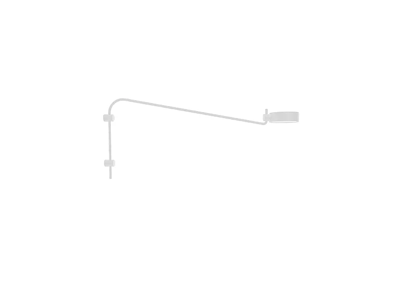 Lámpara de pared LED Zafferano SUPER O con brazo Blanco recargable y regulable