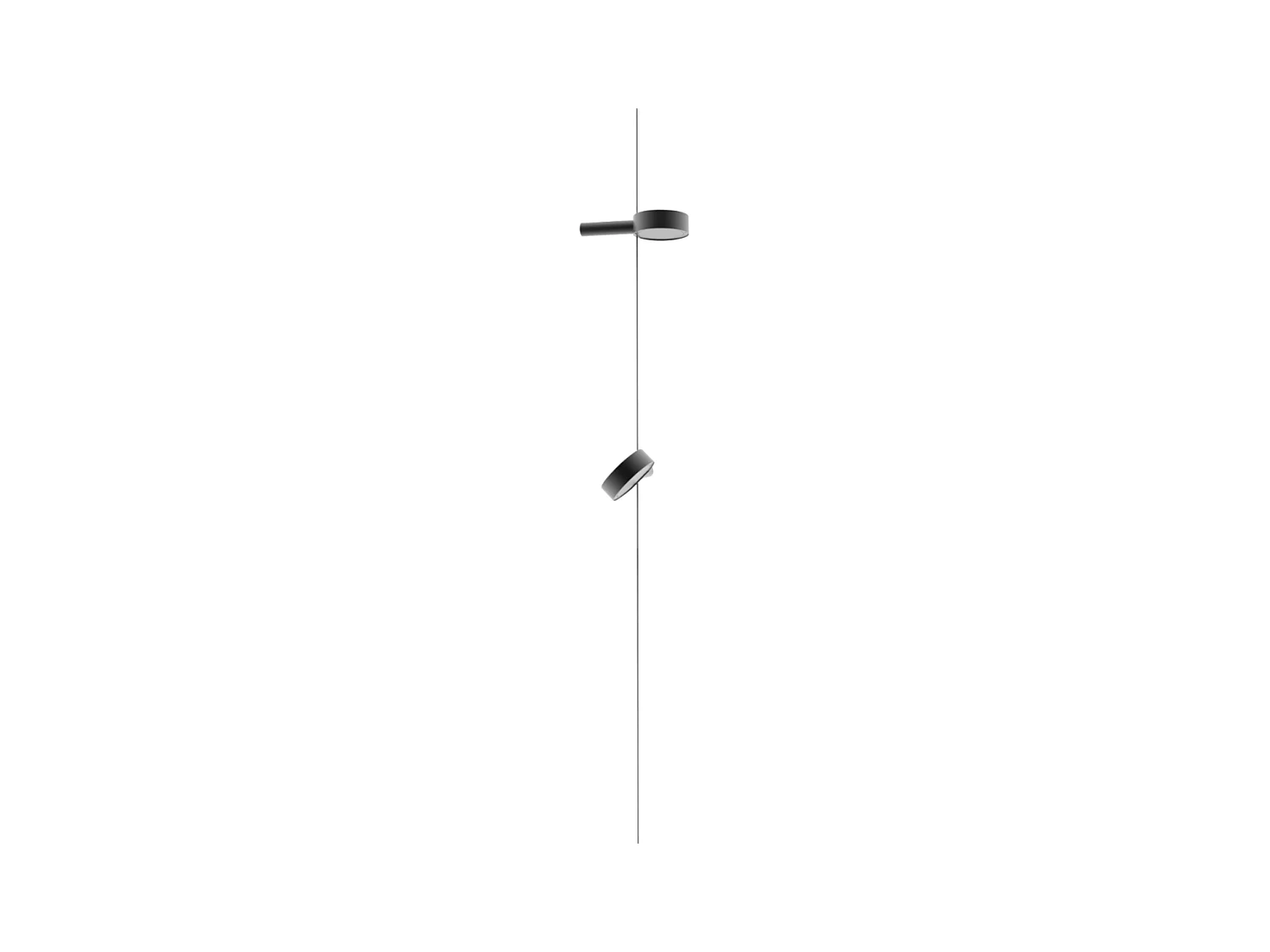 Zafferano -  Zafferano SUPER O Wiederaufladbare und dimmbare schwarze LED-Hängelampe – 2 Lichtmodule