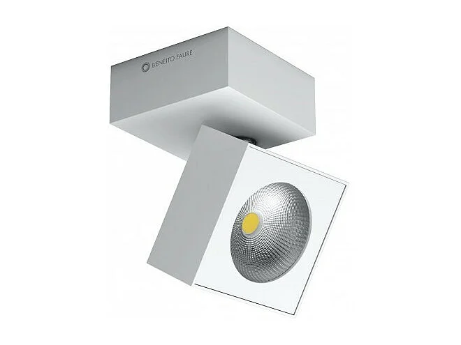 Applique Rubyc Tricolore da 14w a led orientabile quadrata bianca