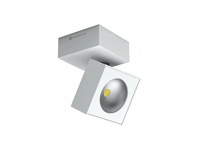 Applique Rubyc Tricolore da 14w a led orientabile quadrata bianca