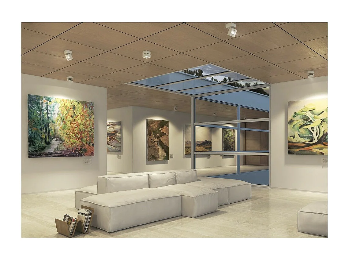 Rubyc Tricolore 14w witte vierkante verstelbare LED-wandlamp