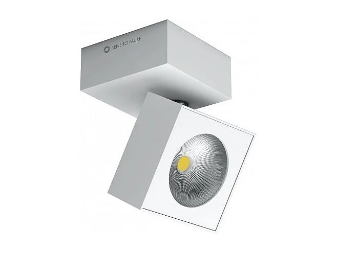 Applique LED carrée orientable Rubyc Tricolore 14w blanche