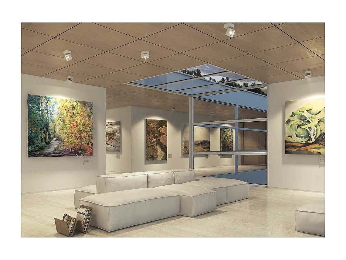 Applique LED carrée orientable Rubyc Tricolore 14w blanche