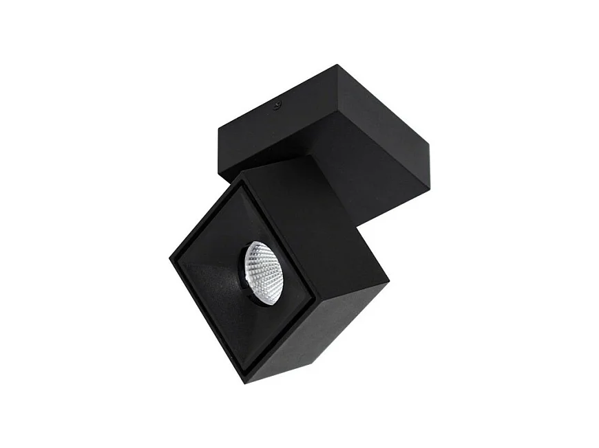 Mini Rubyc Tricolore 7 W schwarze quadratische verstellbare LED-Wandleuchte