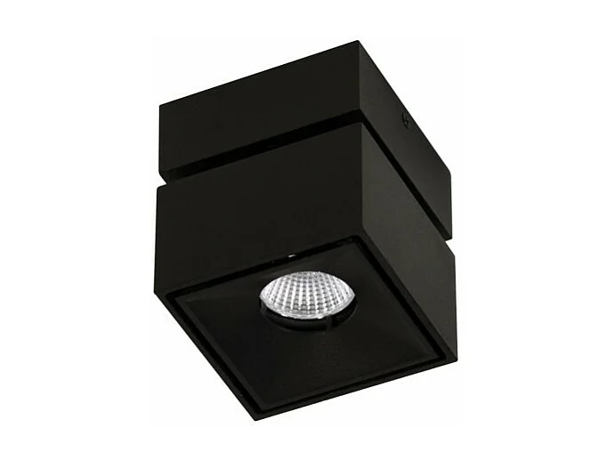 Applique LED carrée orientable Mini Rubyc Tricolore 7w noire