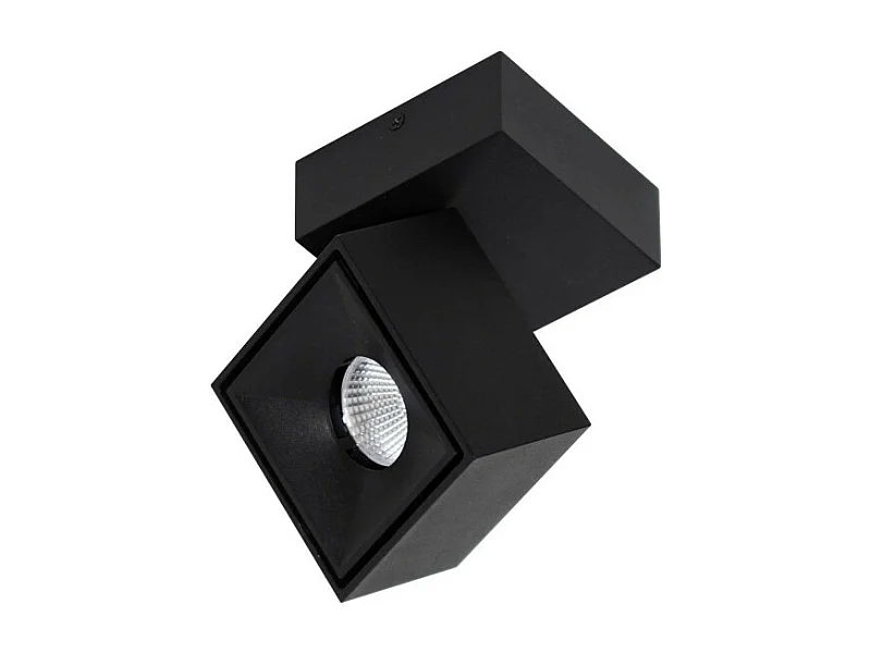 Applique Mini Rubyc Tricolore da 7w a led orientabile quadrata nera