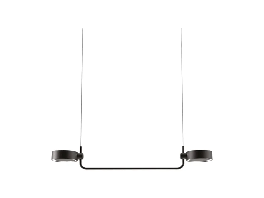Zafferano SUPER O Lampe à suspension LED noire rechargeable et dimmable