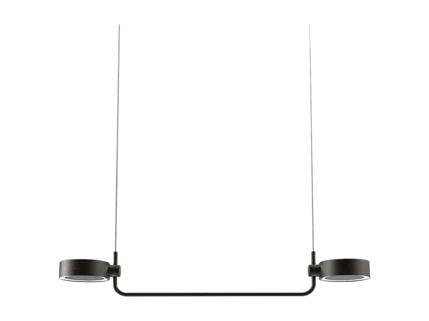 Zafferano SUPER O Luminária pendente LED preta recarregável e regulável