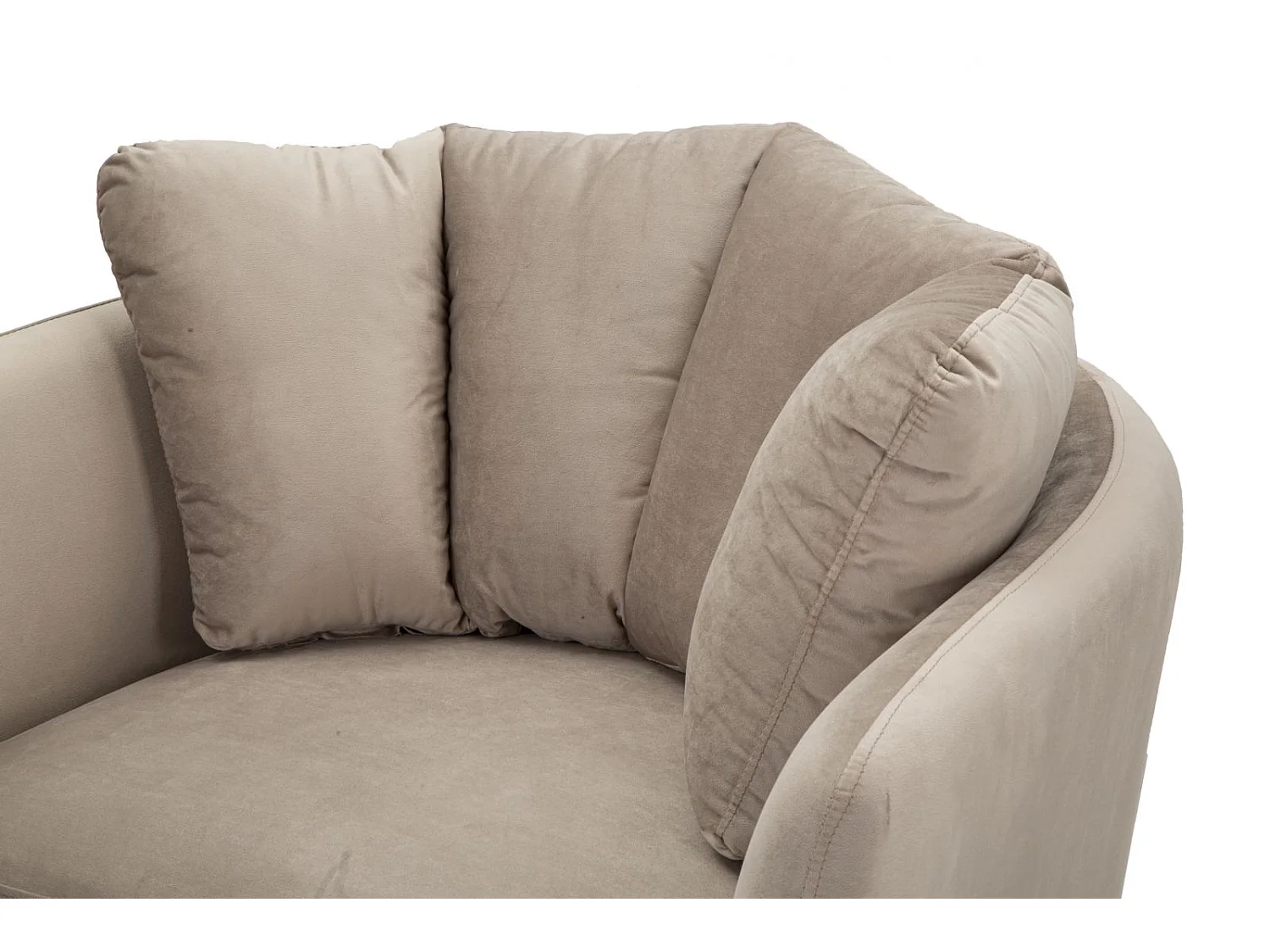 Fauteuil Design en Tissu "Kiev" 88cm Gris