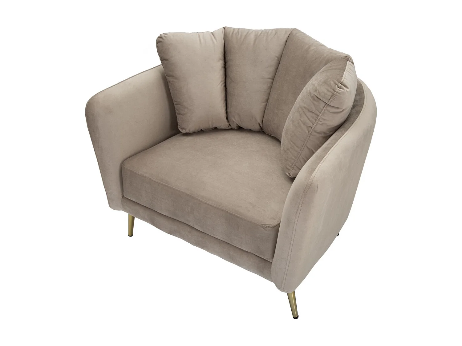 Fauteuil Design en Tissu "Kiev" 88cm Gris