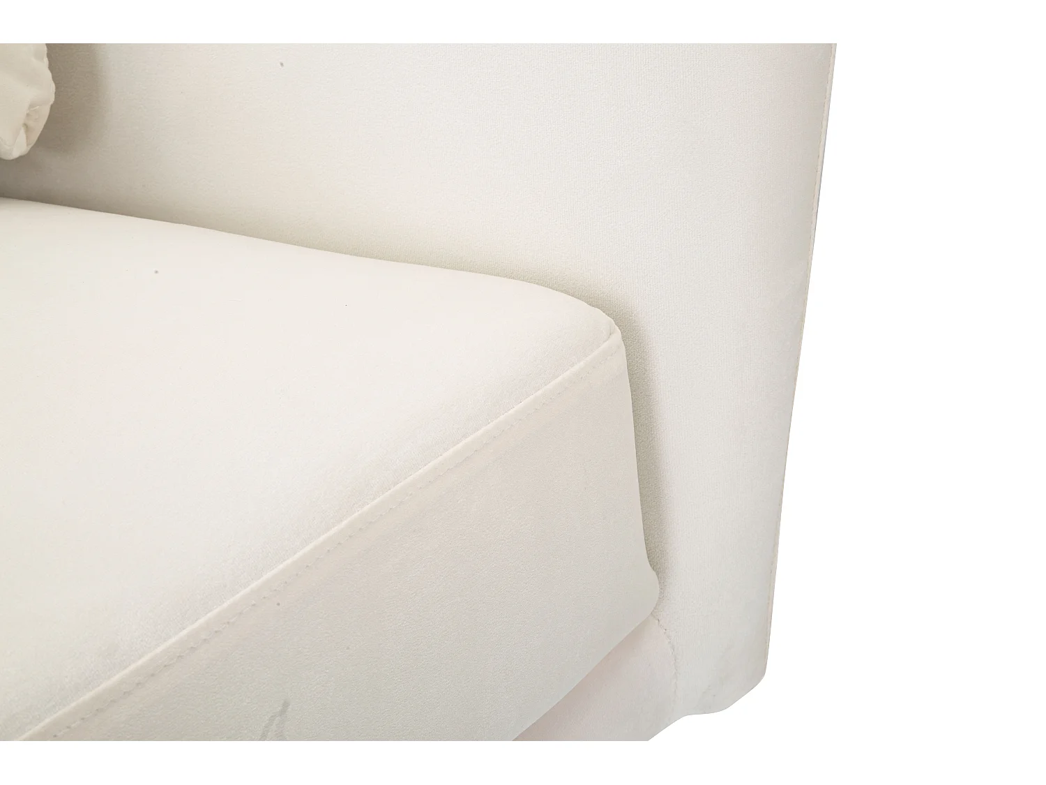 Fauteuil Design en Tissu "Kiev" 88cm Crème