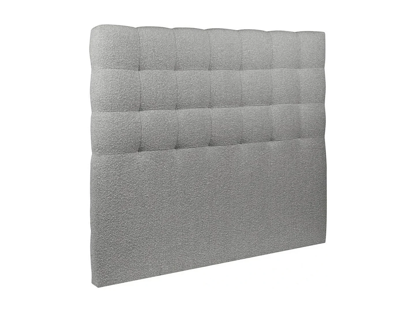 Tête de lit capitonnée DROW en tissu haute qualité couleur gris - longueur 105 x largeur 90 cm