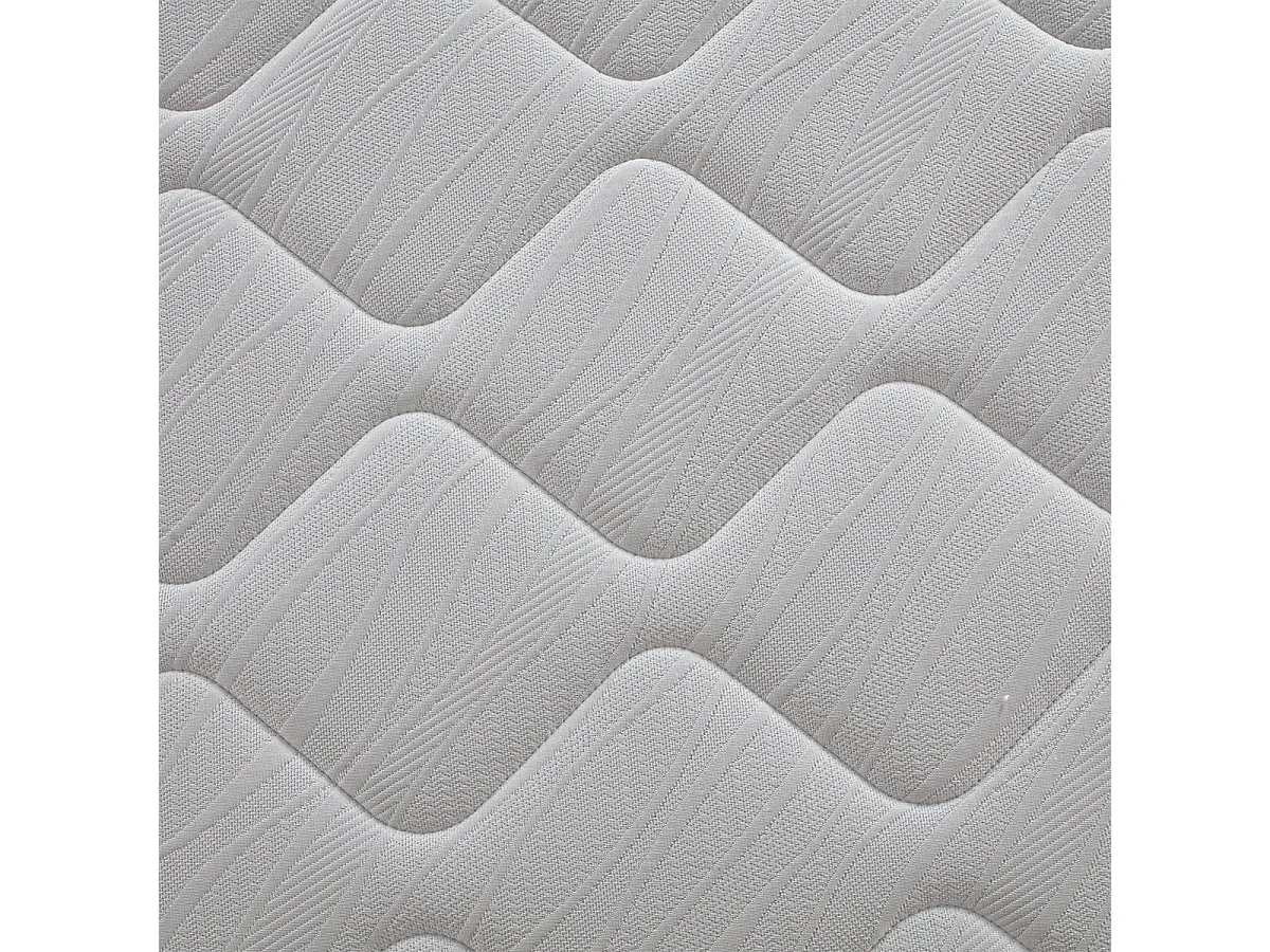 Sommier à lattes avec pieds KEY, tapissier en bois massif couleur blanc - longueur 190 x largeur 140 cm