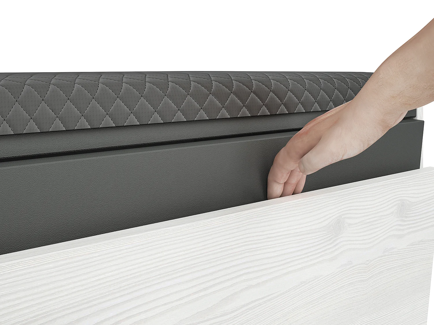 SITZBANK Hyga Pinie weiß / anthrazit 70 / 34 / 47cm