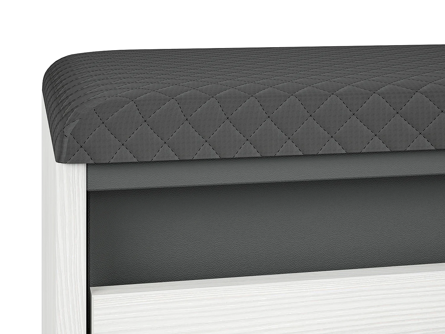 SITZBANK Hyga Pinie weiß / anthrazit 70 / 34 / 47cm