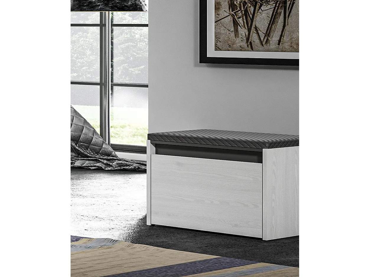 SITZBANK Hyga Pinie weiß / anthrazit 70 / 34 / 47cm